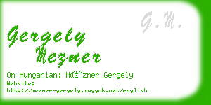 gergely mezner business card